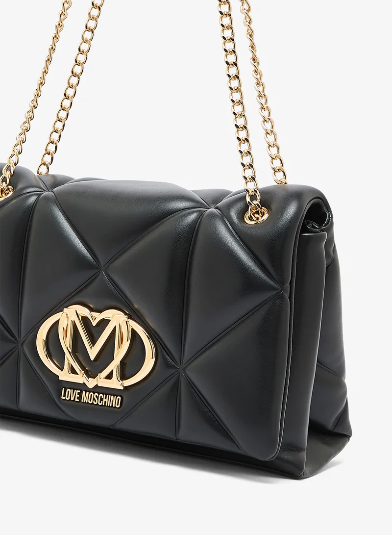 Love Moschino  Embossed Q PU Crossbody Bag for Women | Best Price UAE